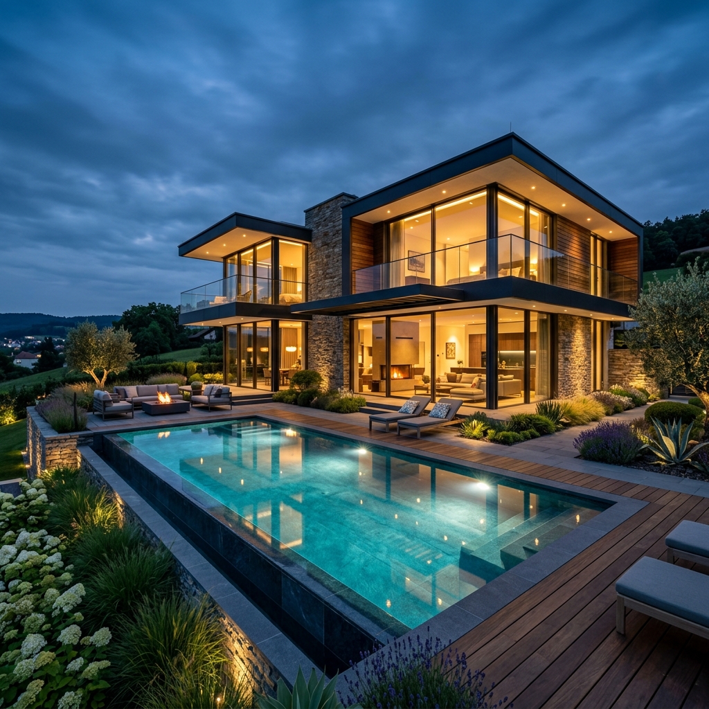 Modern Lüks Çelik Villa Dış Cephe